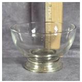 4.5" CLEAR GLASS BOWL WITH STERLING SILVER BASE