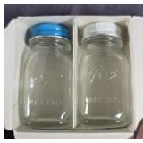 MINIATURE BALL MASON JARS SALT & PEPPER SHAKERS