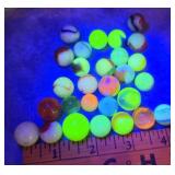 GLASS URANIUM MARBLES BOX LOT
