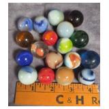 GLASS SHOOTER MARBLES BOX LOT