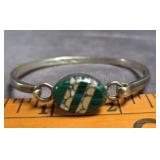 MEXICAN STERLING SILVER HINGED BANGLE BRACELET