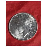 1924 PEACE DOLLAR MS-UNC