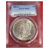 1883-O MORGAN SILVER DOLLAR MS 62