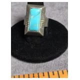 STERLING SILVER TURQUOISE RING