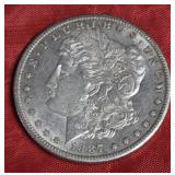 1887-S  MORGAN SILVER DOLLAR