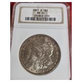 1881-S MORGAN SILVER DOLLAR MS 64