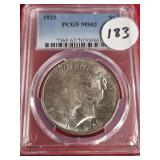 1923 SILVER PEACE DOLLAR MS 62 1923 SILVER PEACE DOLLAR MS 62