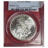 1881-S PCGS MS63 MORGAN SILVER DOLLAR 1881-S PCGS MS63 MORGAN SILVER DOLLAR