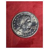 1980-P SUSAN B, ANTHONY DOLLAR MS-UNC 1980-P SUSAN B, ANTHONY DOLLAR MS-UNC