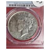 1922 SILVER PEACE DOLLAR AU53 1922 SILVER PEACE DOLLAR AU53