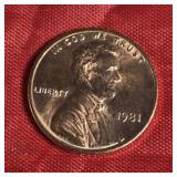 1981 LINCOLN PENNY MS-UNC 1981 LINCOLN PENNY MS-UNC