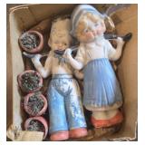 SET OF BISQUE DOLLS JAPAN CERAMIC