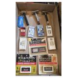 VINTAGE RAZORS AND REFILLS BOX LOT