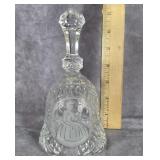 1981 VICTORIAN LADY ETCHED GLASS BELL