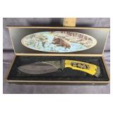 WILDLIFE COLLECTION RESIN CARVED FIXED BLADE KNIFE