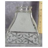 ANTIQUE ART & CRAFTS FROSTED SQUARE LAMP SHADE