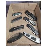 POCKET KNIVES BOX LOT