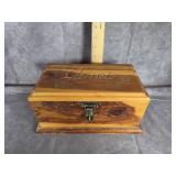 CEDAR WOOD KEEPSAKE BOX  "JANET" ENGRAVED ON TOP