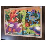 TWO WOODEN JIGSAW TRAY PUZZLES BY MELISSA & DOUG