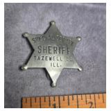 SPECIAL DEPUTY SHERIFF TAZEWELL CO. ILLINOIS BADGE