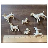 SIX SMALL DALMATIAN DOG FIGURINES