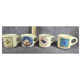 FOUR BOYSCOUTS OF AMERICA COFFEE MUGS