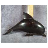 IRON WOOD DOLPHIN FIGURINE 9" LONG
