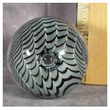 SIGNED ROLLIN KARG PULLED FEATHER  PAPERWEIGHT