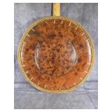 PIER 1 CERAMIC FAUX TORTOISE SHELL DECO PLATE 14"