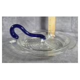 DUNCAN MILLER CLEAR GLASS  DIVIDED RELISH DISH