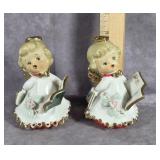 PAIR OF LEFTON "NAUGHTY ANGEL" CHOIR BELL FIGURINE