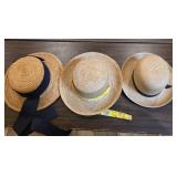 THREE STRAW HATS