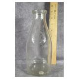 BAKER STUBER DAIRY PEORIA, IL GLASS MILK BOTTLE