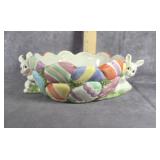 FITZ AND FLOYD GATHERING EGGS CERMAIC CANDY BOWL