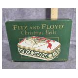 FITZ AND FLOYD CHRISTMAS BELLS LIDDED BOX