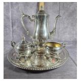 WM ROGERS & SONS SILVER PLATED 4 PCS. TEA SET