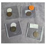 1888, 1890, 1897 & 1899 INDIAN HEAD PENNIES