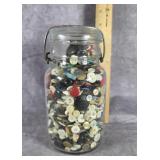 JAR OF VINTAGE BUTTONS