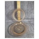 TWO 6" PINK DEPRESSION GLASS PLATES