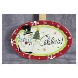 FITZ & FLOYD "MERRY & BRIGHT" SENTIMENT TRAY