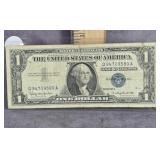 1957-B $1 SILVER CERTIFICATE BLUE SEAL