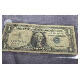 1957 $1 SILVER CERTIFICATE BLUE SEAL