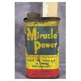 VINTAGE MIRACLE POWER ENGINE ADDITIVE TIN CAN