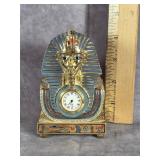 THE MASK OF TUTANKHAMUN CLOCK HAND-PAINTED