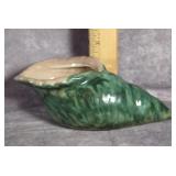 MID-CENTURY STANGL TERRA ROSE POTTERY LEAF PLANTER