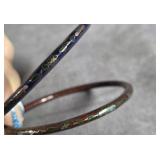 TWO CLOISONNE ENAMEL BANGLE BRACELETS