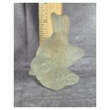 GOEBEL FROSTED CLEAR GLASS BIRD FIGURINE