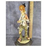 PUCCI HOBO CLOWN PLAYING ACCORDIAN FIGURINE 11"