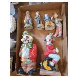 CLOWN FIGURINES BOX LOT