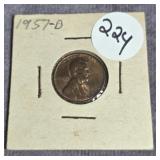 1957-D LINCOLN WHEAT CENT PENNY